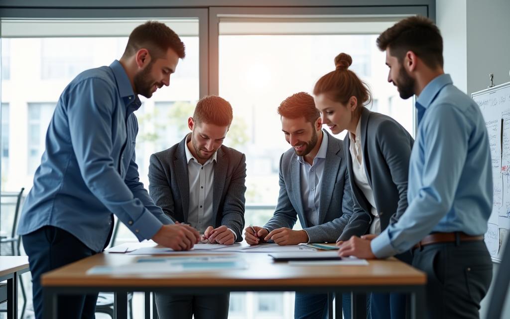Thumbnail showing a team collaborating in a modern office.