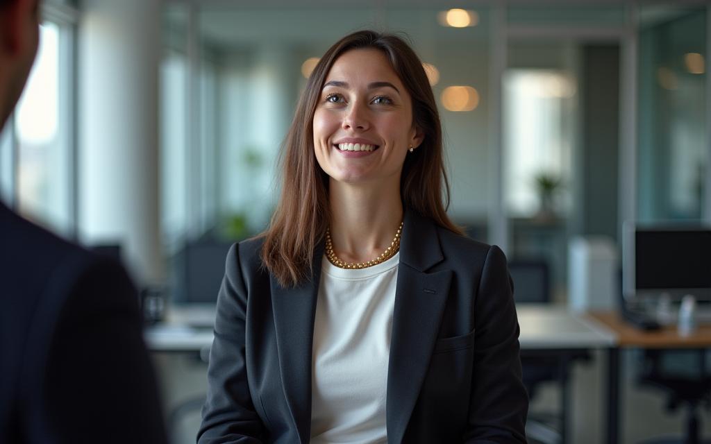 Professional in-office interview setting